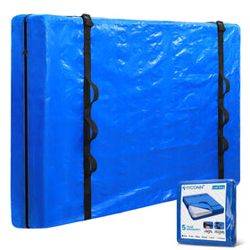 TICONN blue Cali King mattress bag protecting a mattress during moving