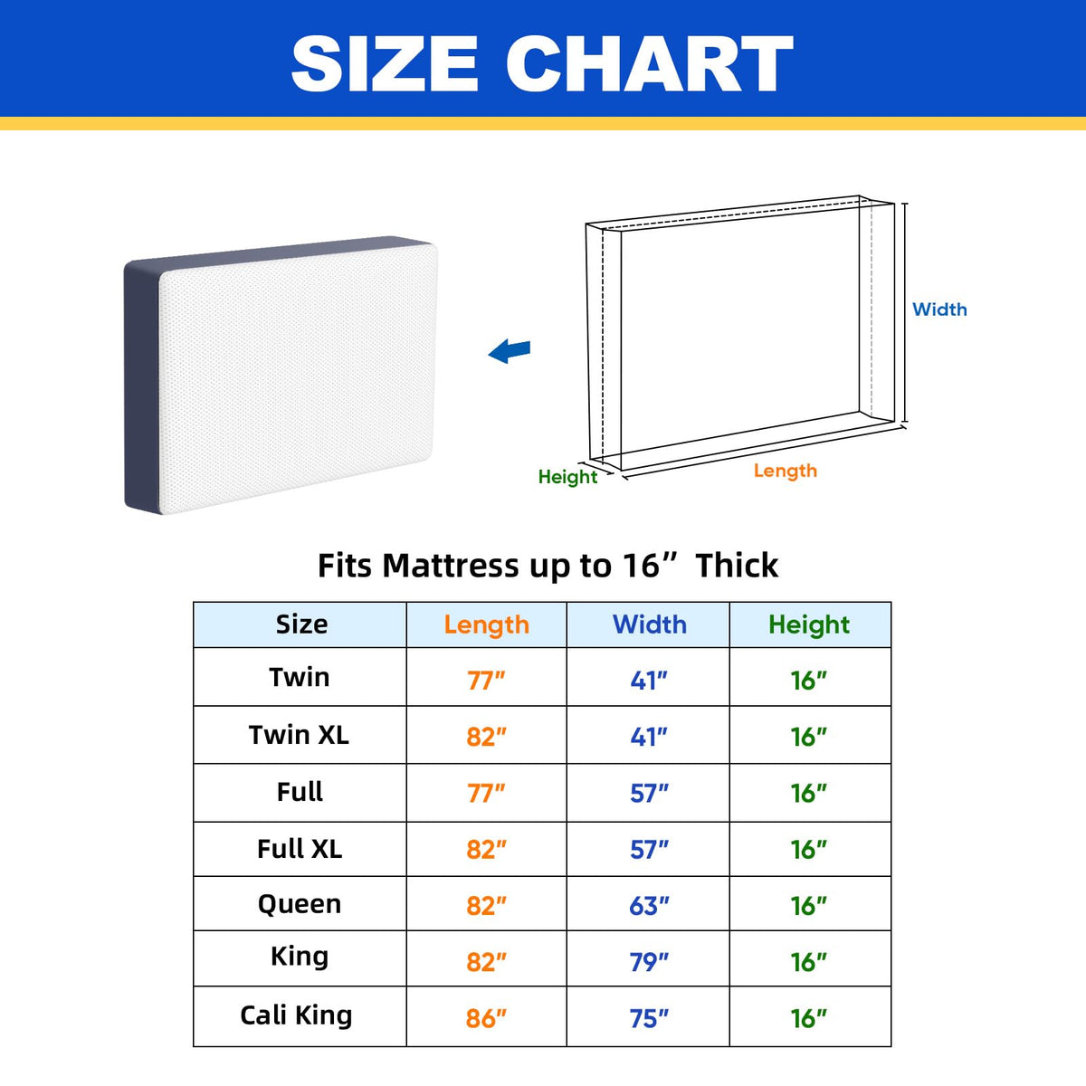 TICONN mattress bags in blue color for durable protection.