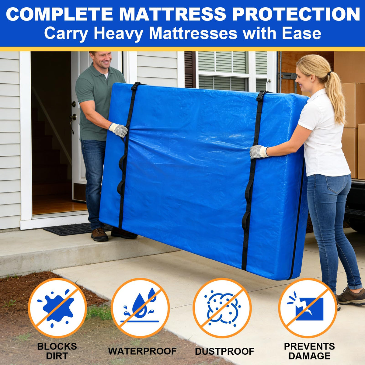 TICONN full-xl buckle straps help secure mattresses and reduce slack.