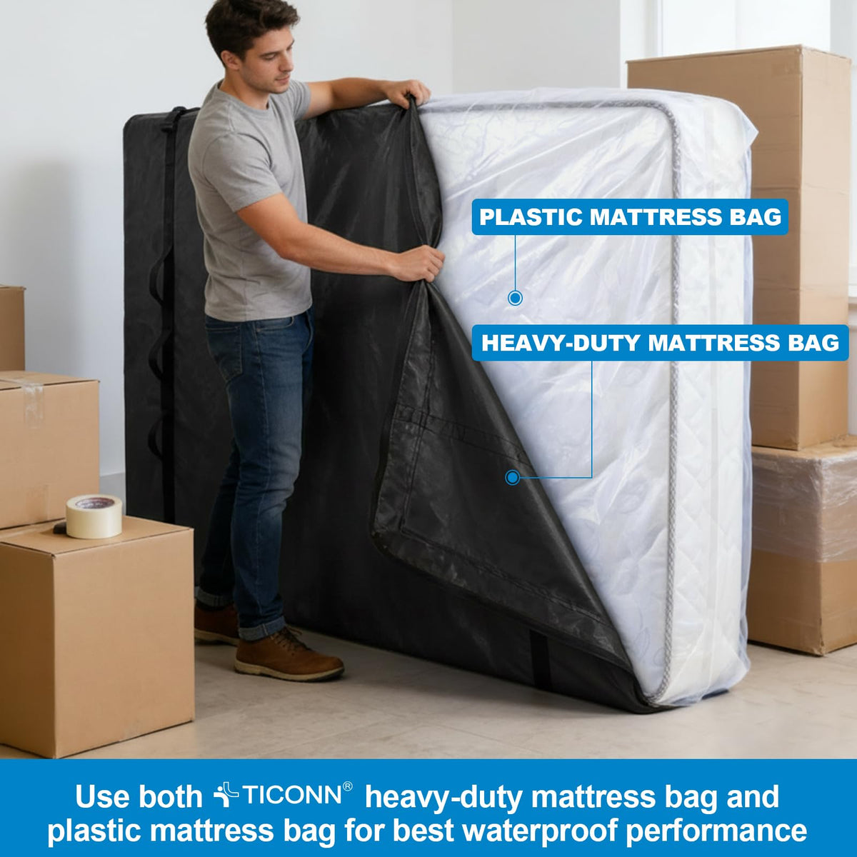 TICONN twin XL size option for extra-long mattresses.