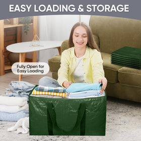Olive color adds organized storage to closets.