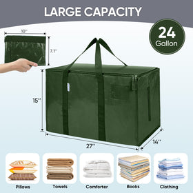 TICONN fold-flat olive bag demonstrates compact storage capability