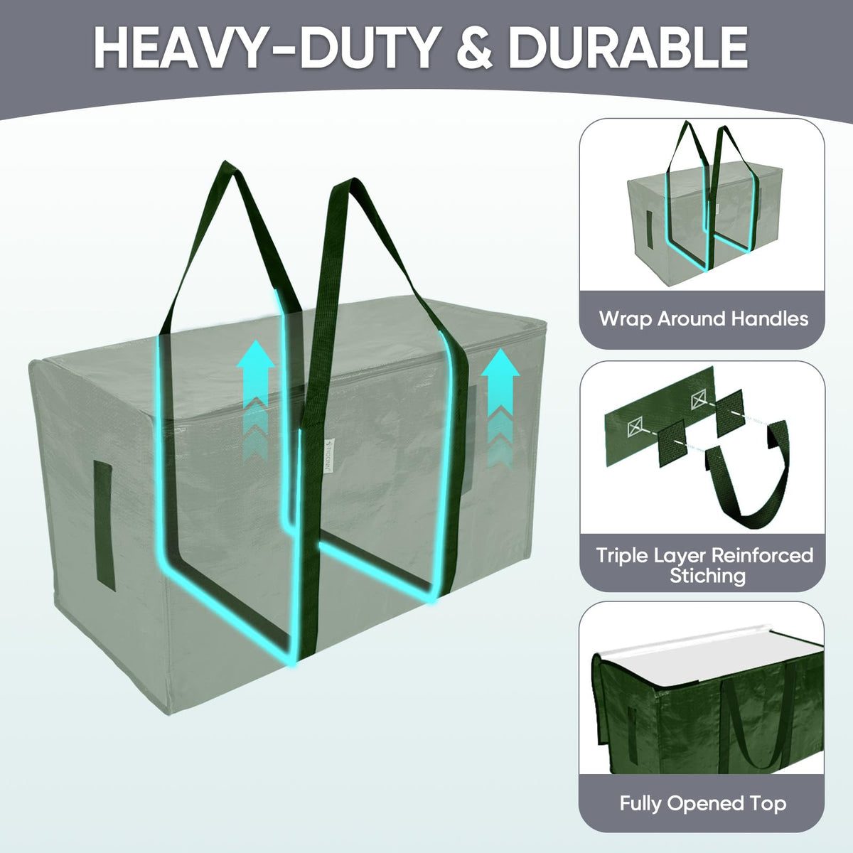 Open-top loading design speeds packing and unloading with TICONN moving bags.