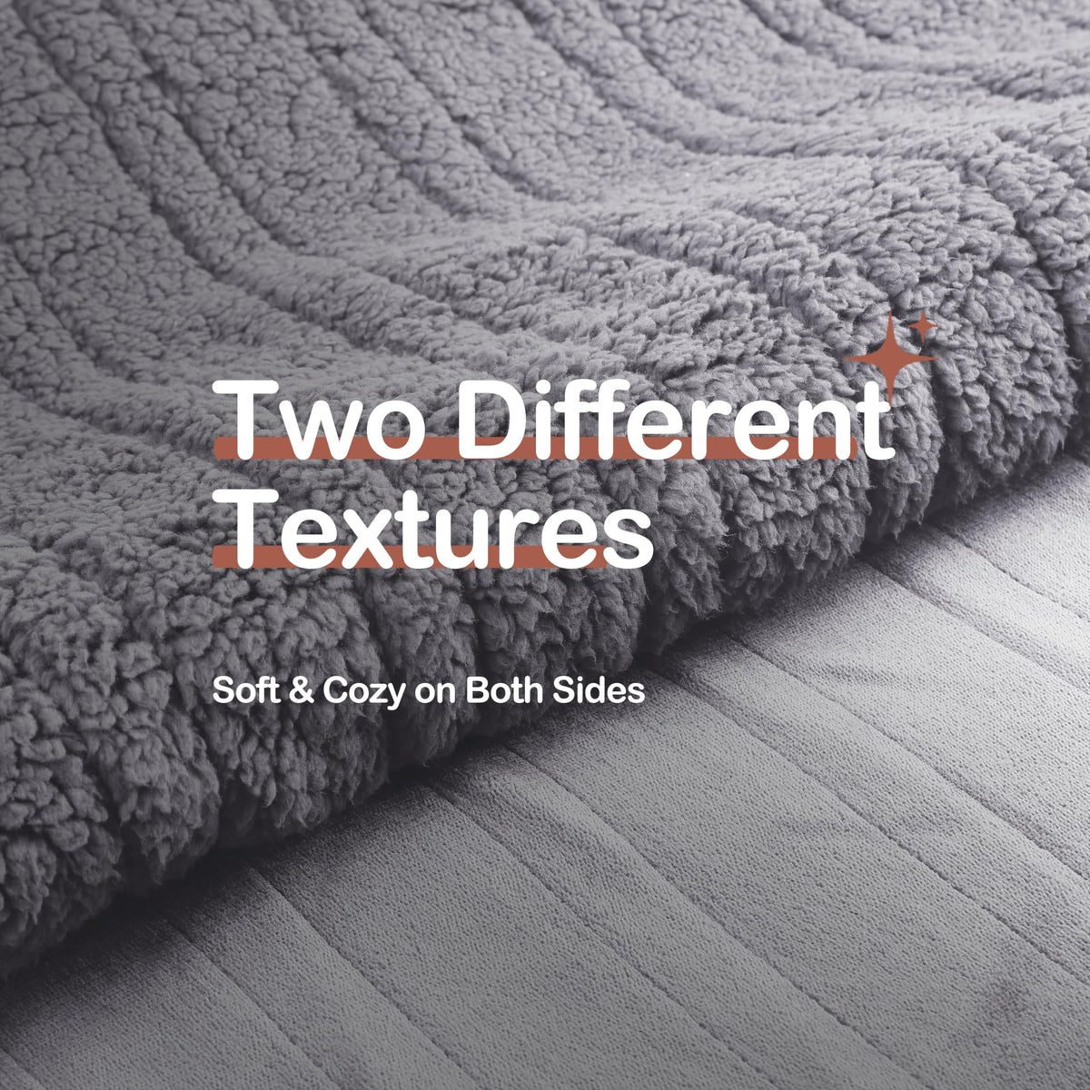 TICOO blanket dual-sided microplush and sherpa for ultra-soft comfort.