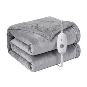TICOO electric heated blanket spread over bed for instant warmth and even heat.