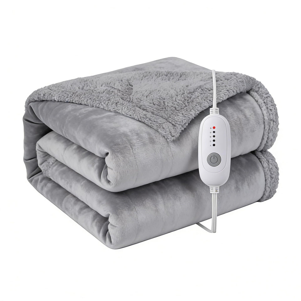 TICOO electric heated blanket spread over bed for instant warmth and even heat.