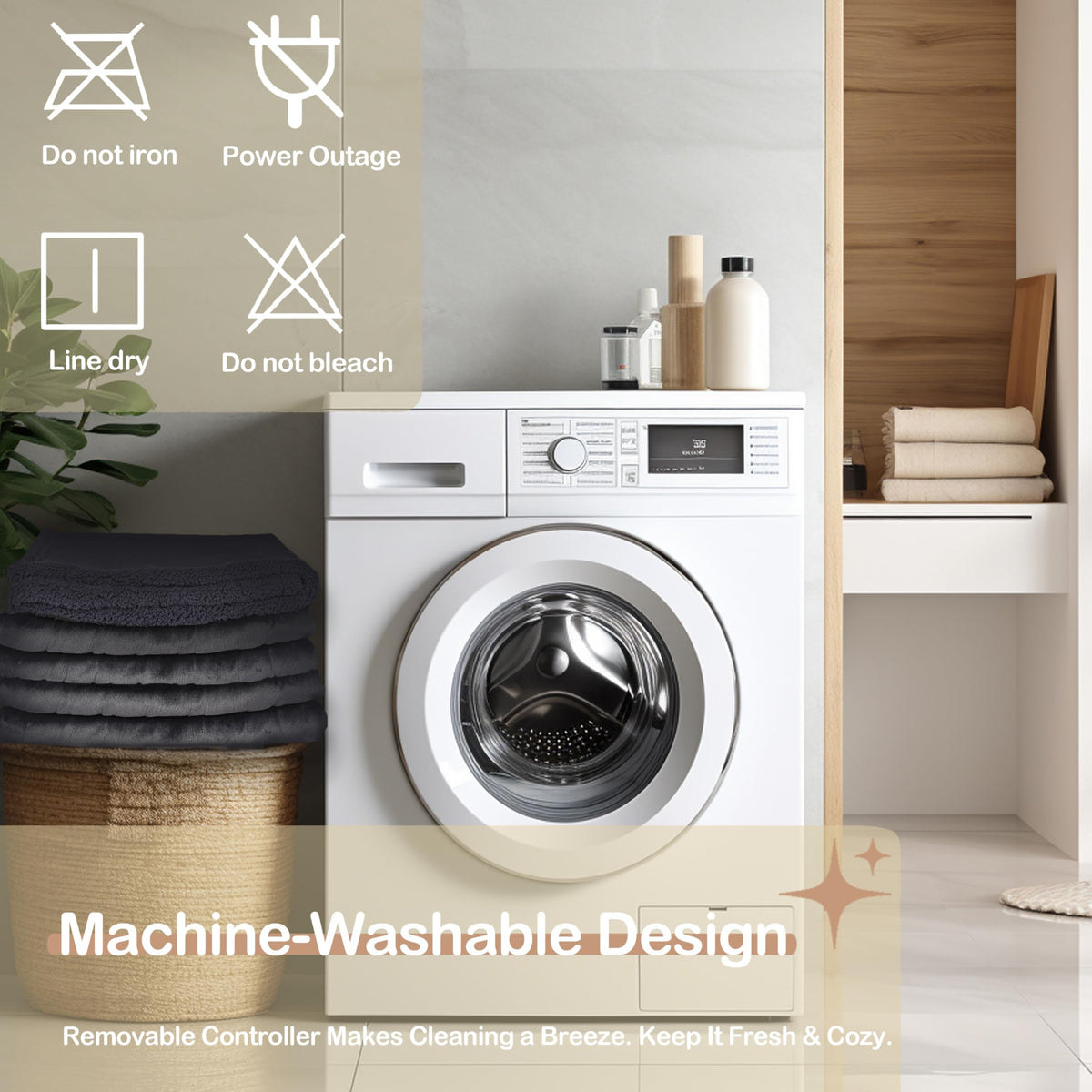 TICOO blanket is machine washable for easy care after use