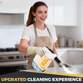 TICYACK multi-surface steam cleaner tackling kitchen, bathroom, and car.