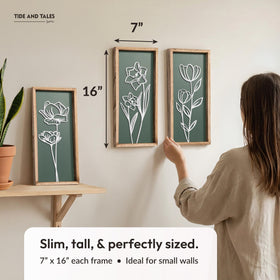 Tide and Tales 3D floral wall art panel 3 creates a nature-inspired focal point in bedrooms