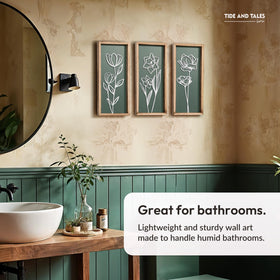 Tide and Tales 3D floral wall art panel 5 pairs with cottage decor in entryways