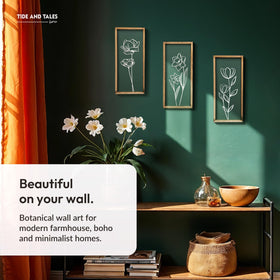 Tide and Tales 3D floral wall art panel 6 is lightweight for easy mounting in kitchens