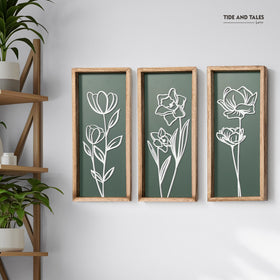 Tide and Tales 3D floral wall art panel 9 ready to hang straight from the box