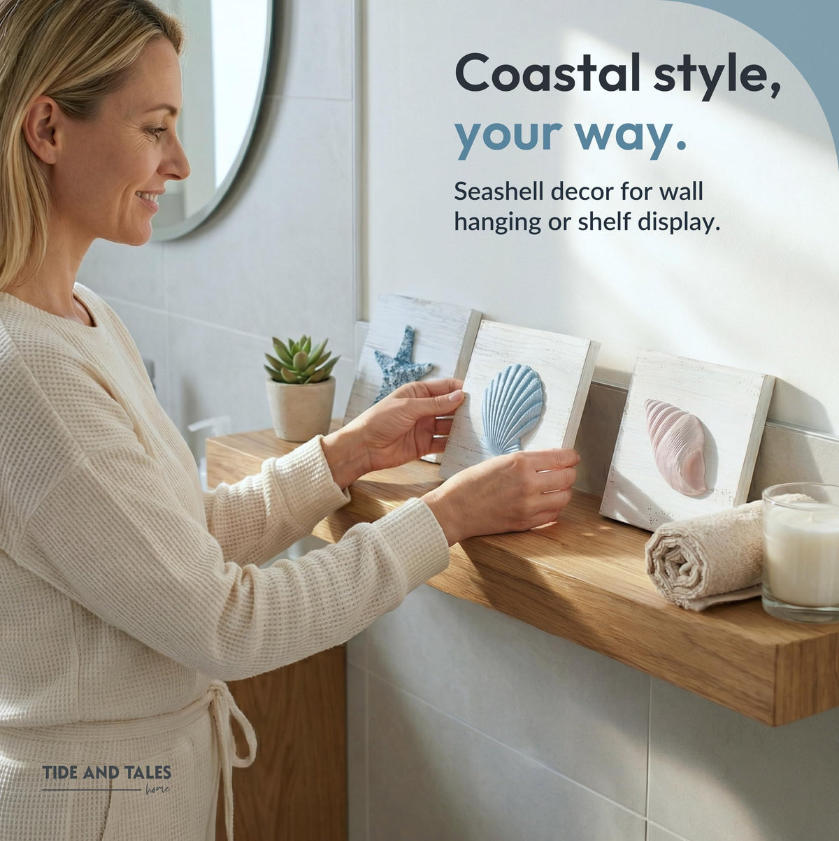 Tide and Tales beach-themed wall art set brightens living spaces