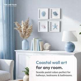 Tide and Tales coastal decor suitable for bathroom, bedroom, or hallway