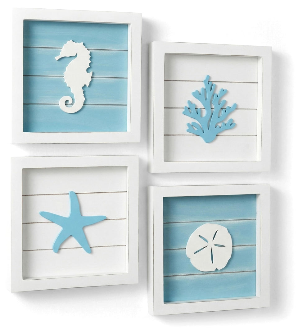 Tide and Tales starfish wall art frames add ocean charm to any living space.