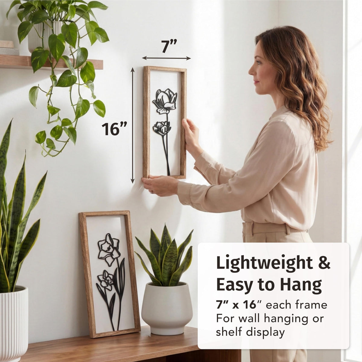Tide and Tales 3D floral cutout wall art enhances walls with depth and contrast.