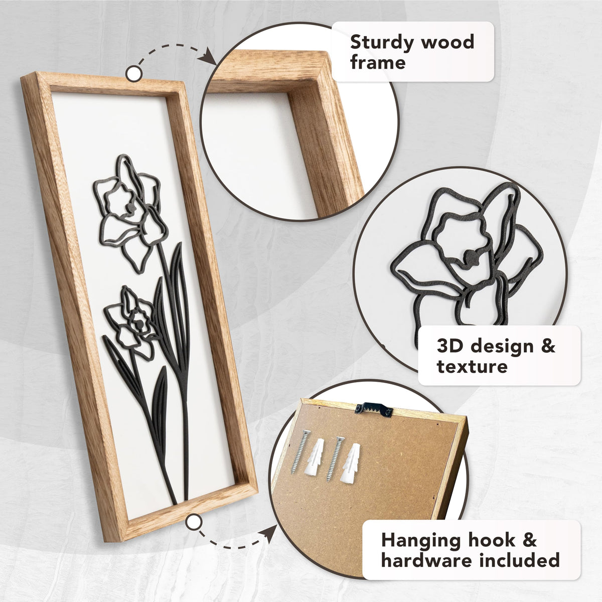 Tide and Tales ready-to-hang wall art in monochrome for quick styling.