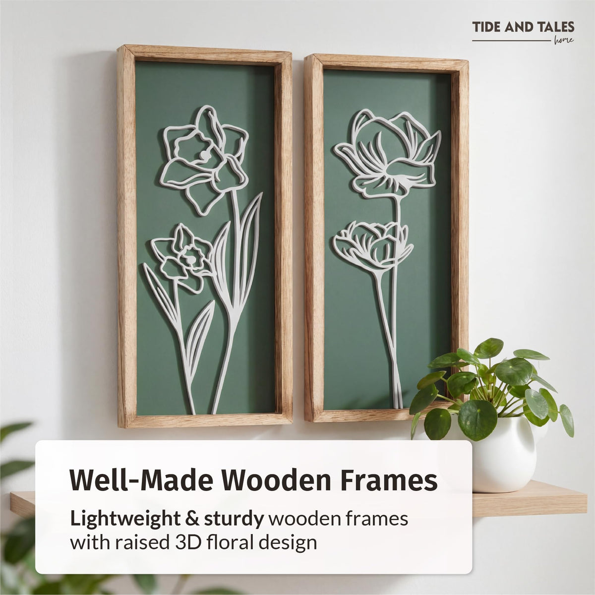 Tide and Tales lightweight frames simplify repositioning for seasonal refreshes.