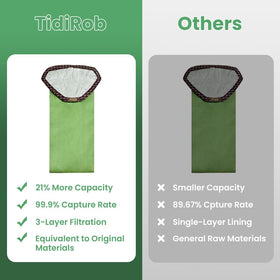 TidiRob GoFit 10 compatible backpack vacuum bags for quick swapping.