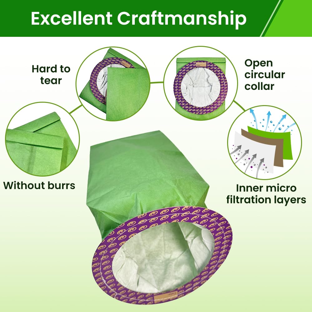 TidiRob high-capacity bags maintain strong suction with unobstructed airflow