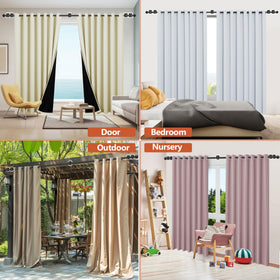 Tidisort sturdy stainless steel curtain rod provides durable support for various curtain weights.