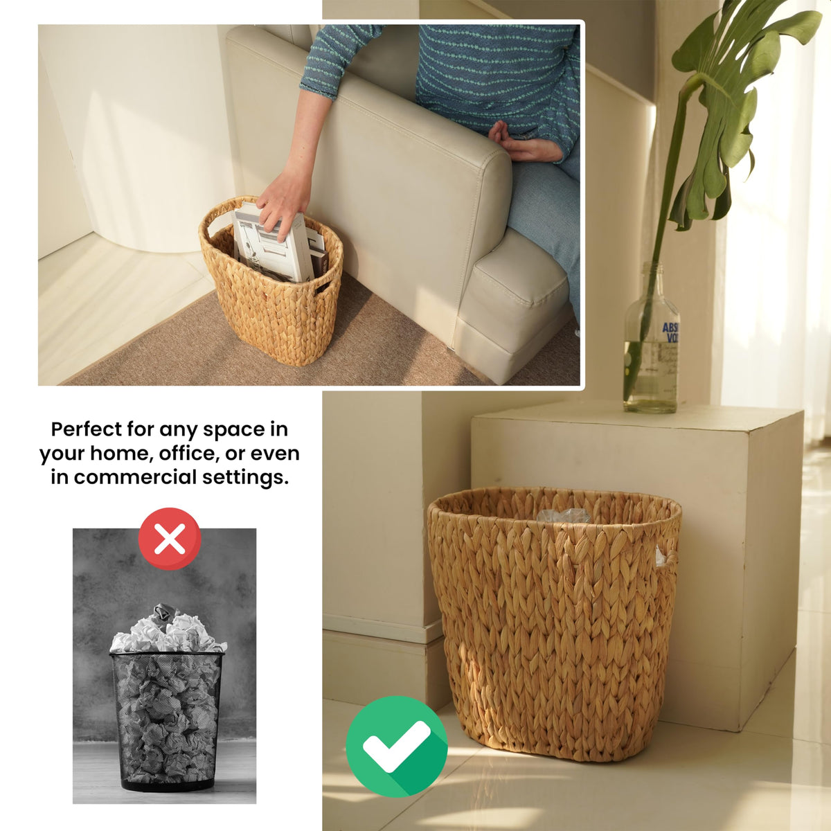 Tidita oval magazine basket keeps living spaces organized and attractive.