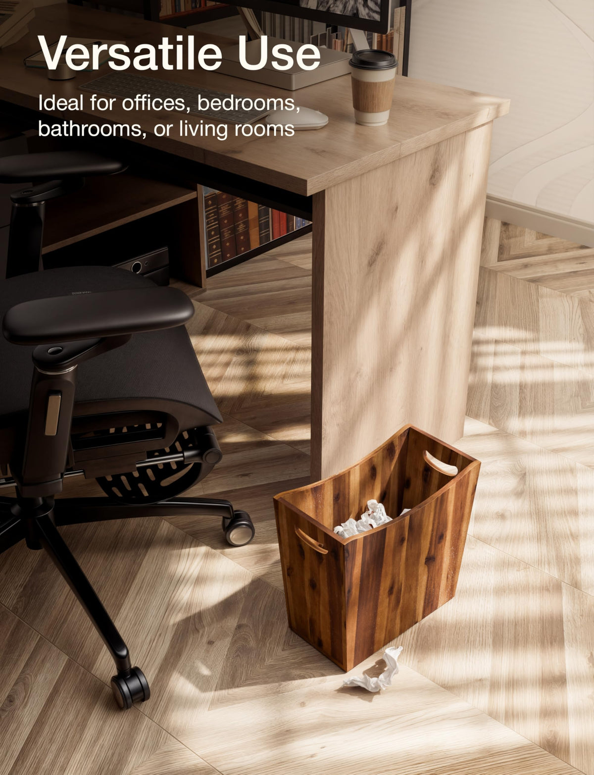 Tidita umbrella stand style waste bin in entryway for function and charm