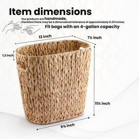 Tidita wicker trash can for kitchen keeps counters tidy and stylish.