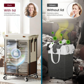 TidyBa 360-degree silent wheels glide smoothly across floors
