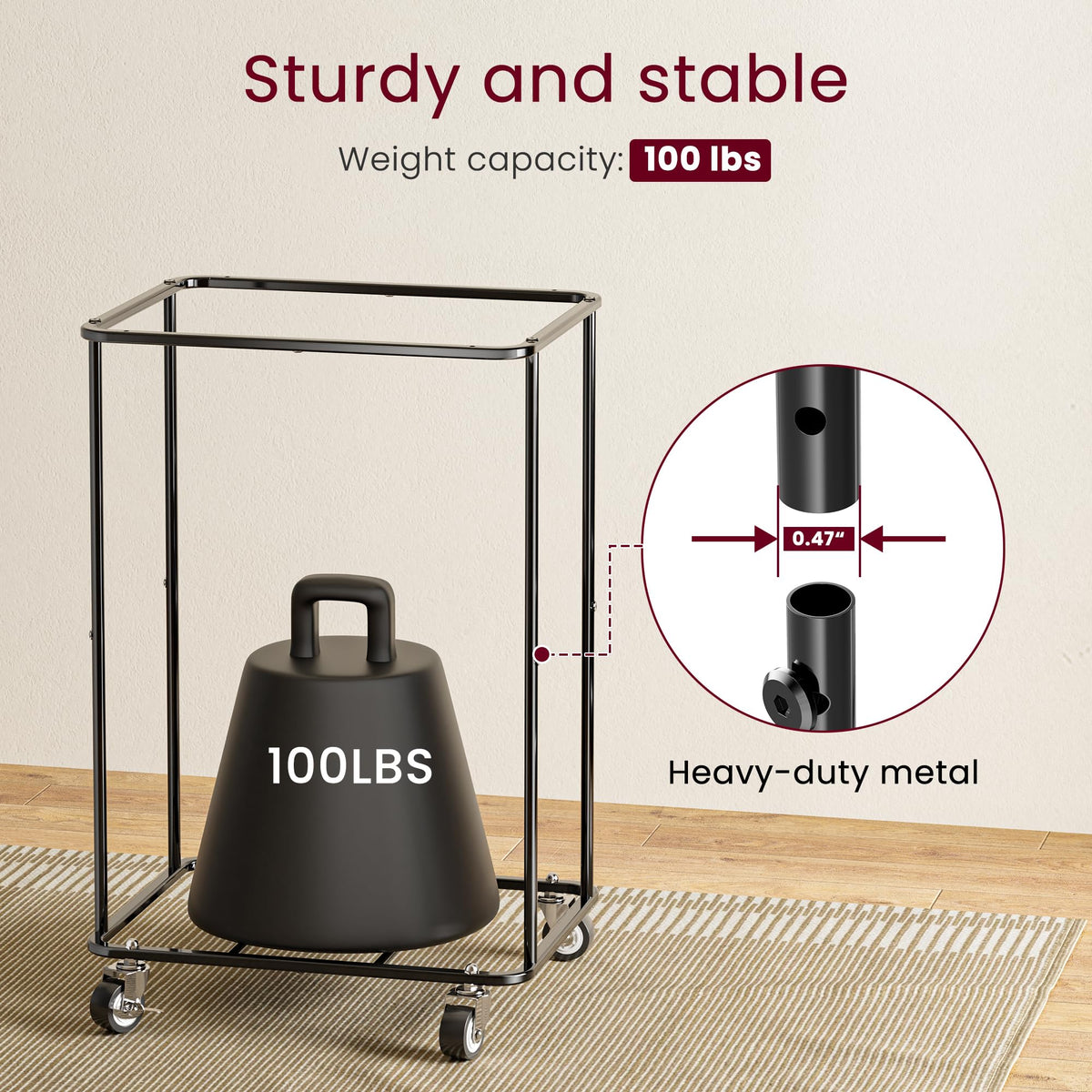 TidyBa large-capacity hamper suitable for dorms, bedrooms, and bathrooms