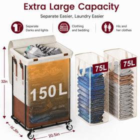 TidyBa removable 75L bags with secure clips for easy load sorting