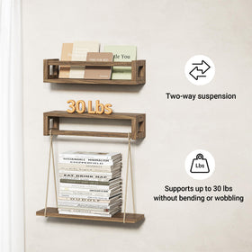 TidyCorner easy-install floating shelf with quick mounting hardware.
