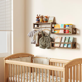 TidyCorner wall shelf blends book storage with decor.