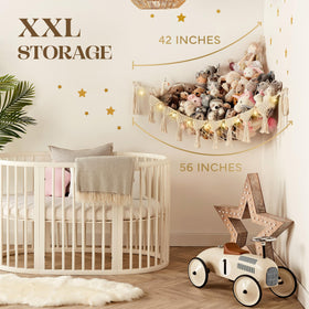TIDYTEDS wall decals complete the plushie net display with calming atmosphere.