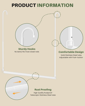 Tiemlet Bathroom-use rod supports towels and robes neatly.