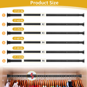 Tiemlet black wardrobe pole offers premium durability for daily wardrobe use
