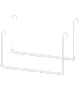 Tiemlet Hanging Closet Rod 2-pack keeps garments neatly spaced and accessible.