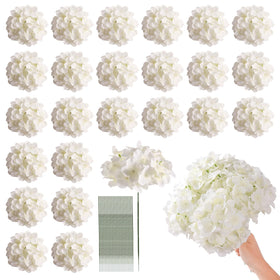 Tifuly white hydrangea flower heads for durable, maintenance-free wedding decor.