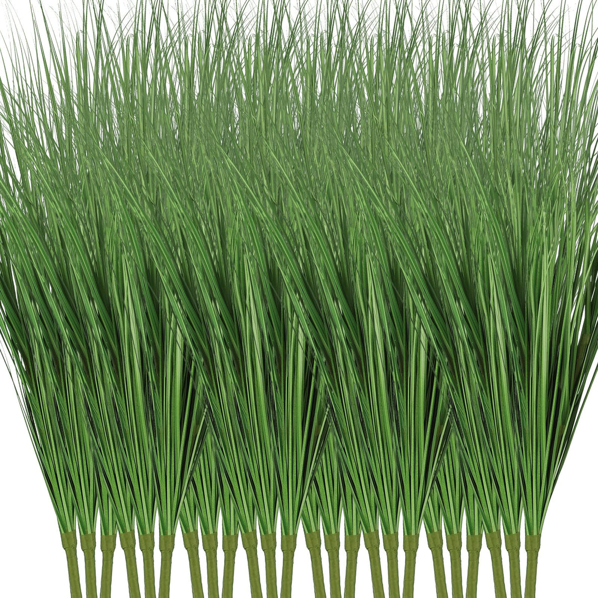 Tigeen 12-piece faux wheat grass 33-inch, ideal for outdoor planters and living spaces.