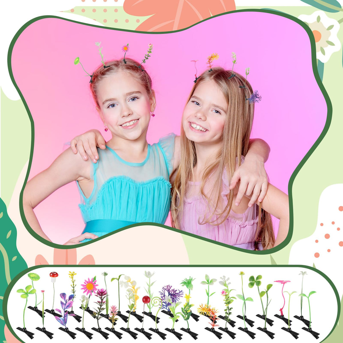Tigeen bean sprout clip on hairband pairs with casual outfits