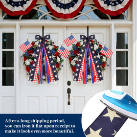 Tigeen front door decoration with clips for easy installation