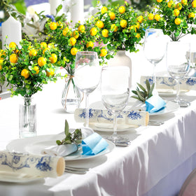 Tigeen lemon stems with LDPE material for lightweight decor.