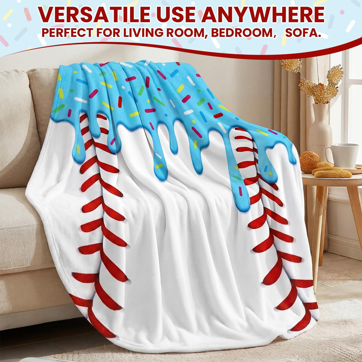 Tigeen dorm decor blanket lightweight, machine washable, easy to refresh.