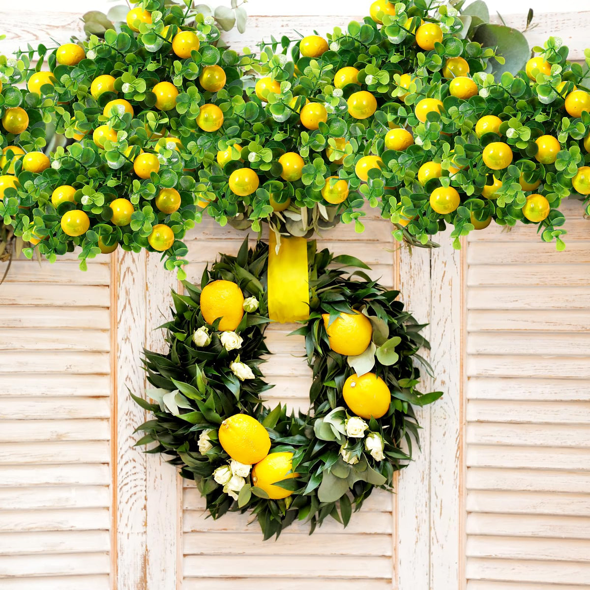 Tigeen vivid lemons enhance living room ambiance.