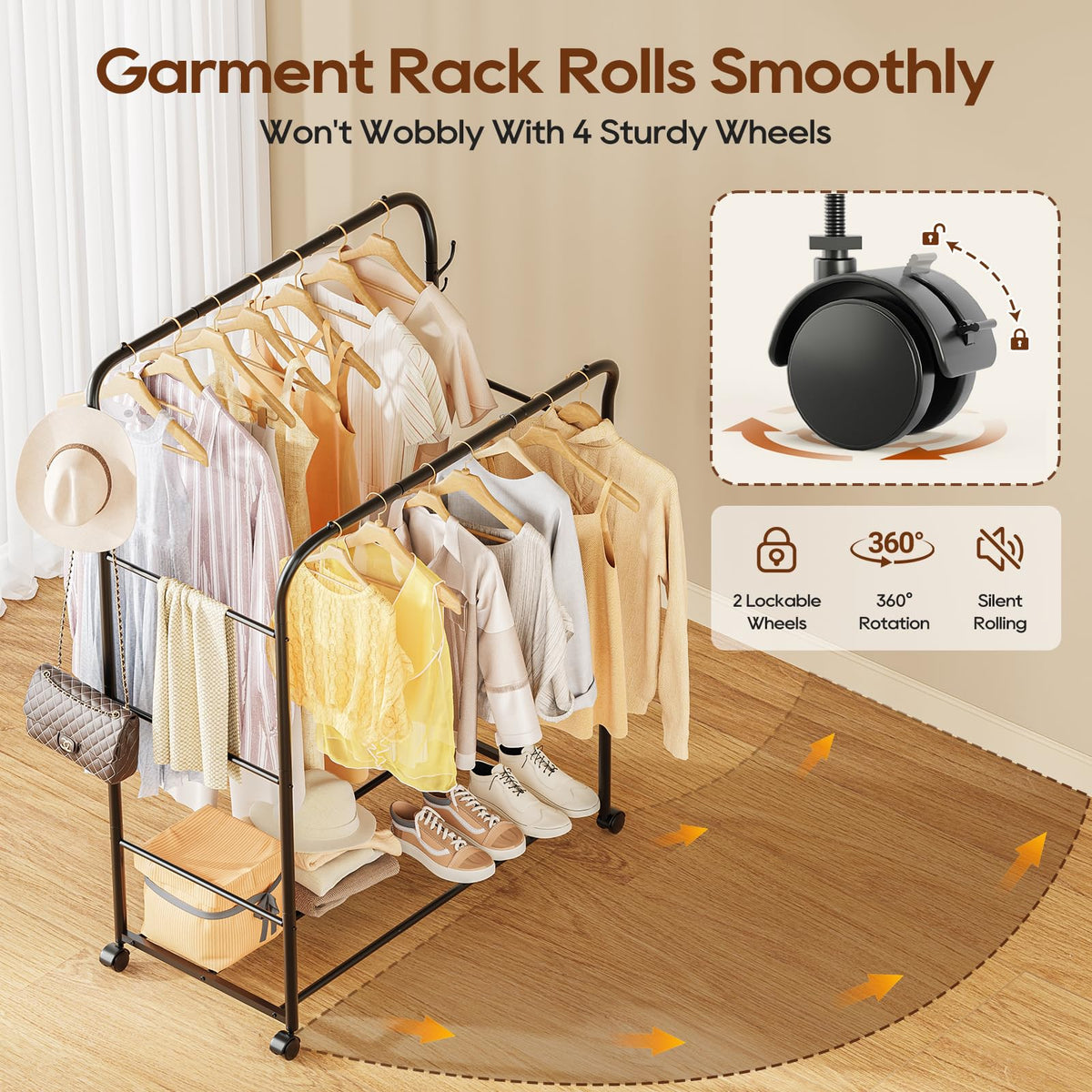 TigerParty sturdy construction supports heavy coats and dresses