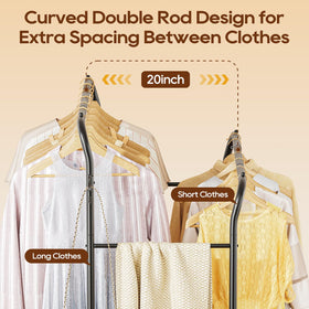TigerParty durable metal frame supports heavy garments