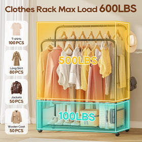 TigerParty six side bars maximize hanging and shelving options