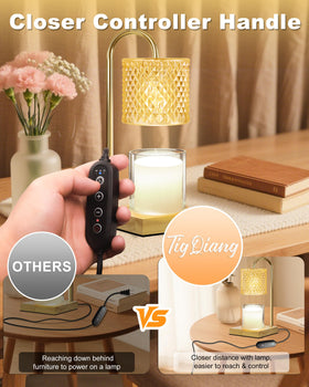 TigQiang candle warmer fits most jar candles for versatile use.
