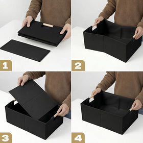 Tihaolity foldable basket stored in a closet for organized storage