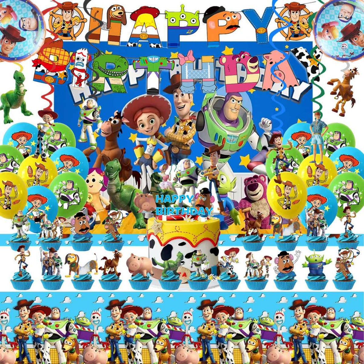 Tihufe Toy Story banner for birthday decor, bright and easy to hang